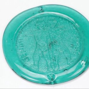 Blenko Zodiac Glass Wall Plaque, Gemini, 20th C.
